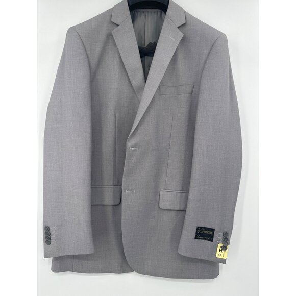 Demantie Super 150s Mens 2-Button Gray Suit Jacket Blazer Size 40R NEW - Picture 1 of 7